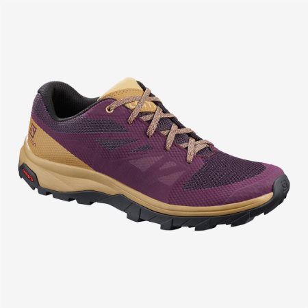 Salomon OUTline W Womens Hiking Shoes Purple UK PDTC